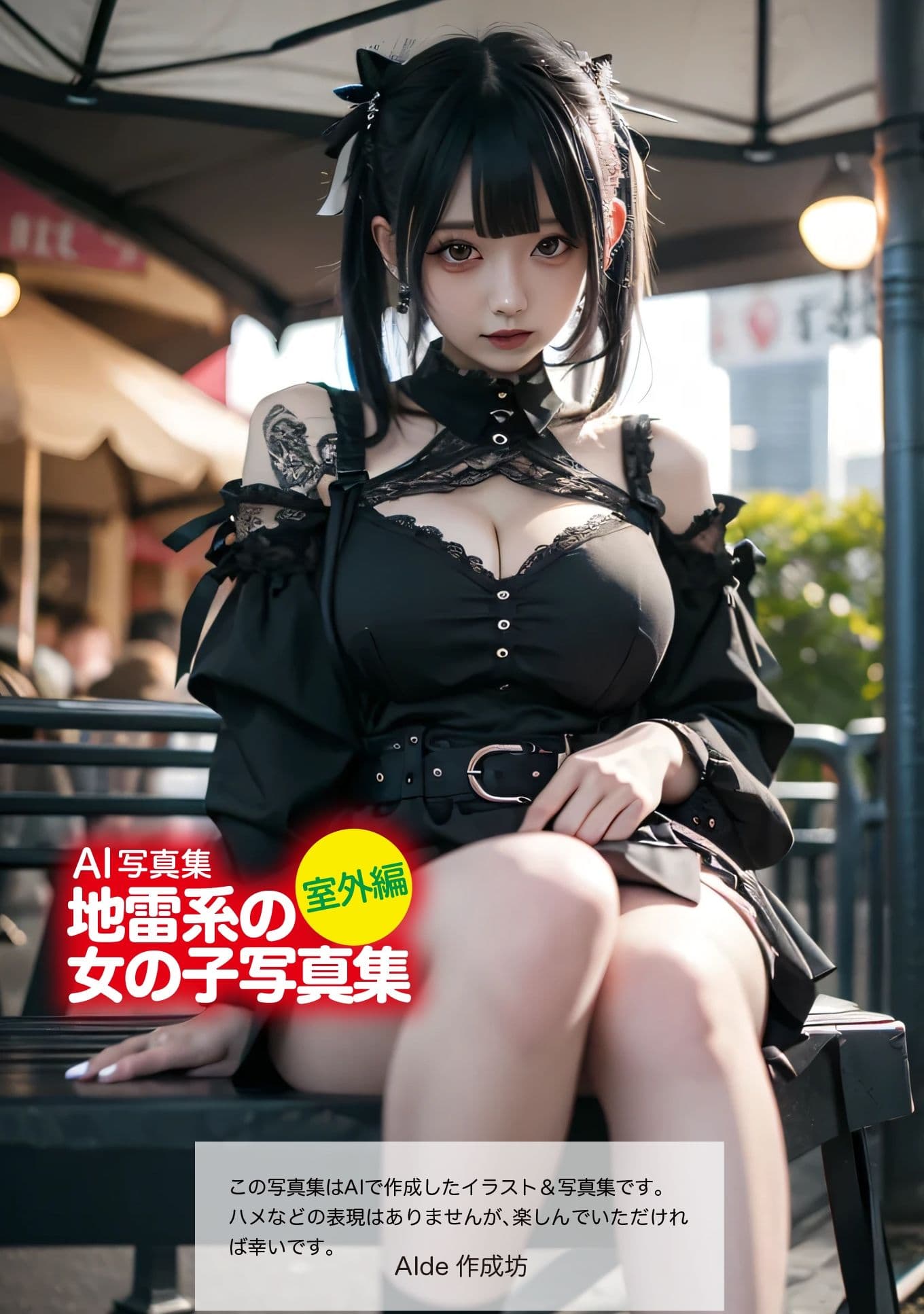 【AI写真集】地雷系の女の子写真集  室外編 サンプル2