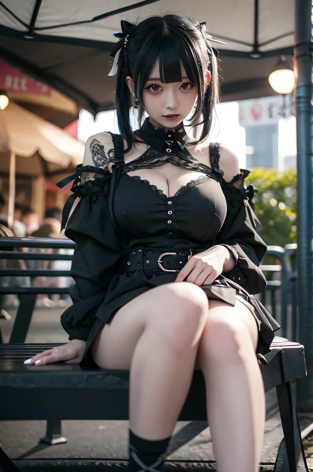 【AI写真集】地雷系の女の子写真集  室外編 サンプル3