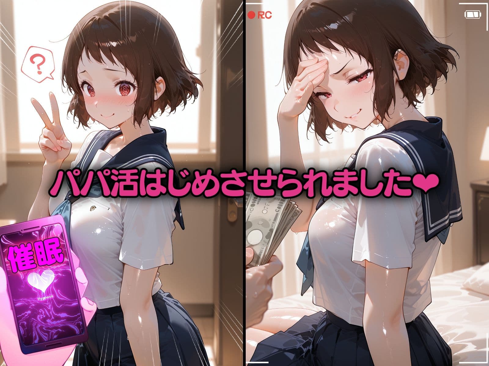 女子●生3人と催●で強●パパ活 無職ニートおじさん大暴れ！ サンプル1