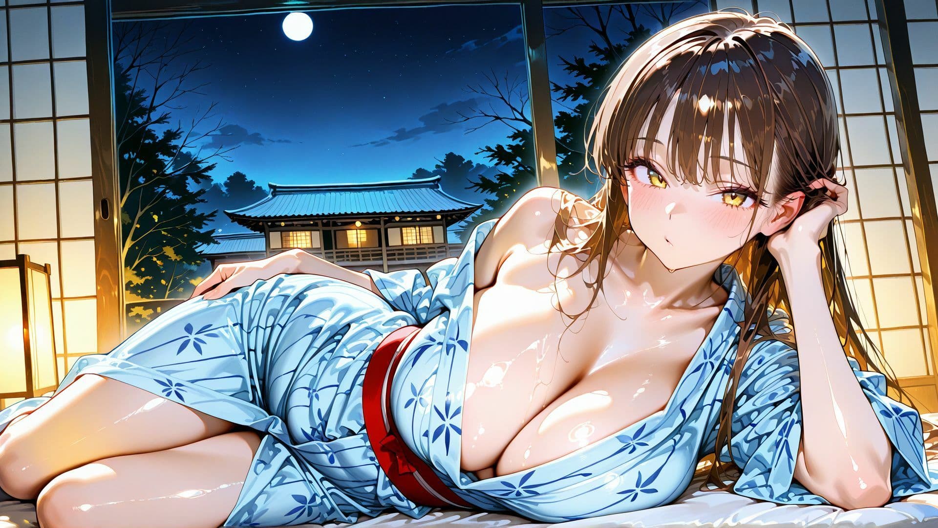 【4K】浴衣姿の爆乳JKと温泉旅館で汗だく中出しSEX サンプル1