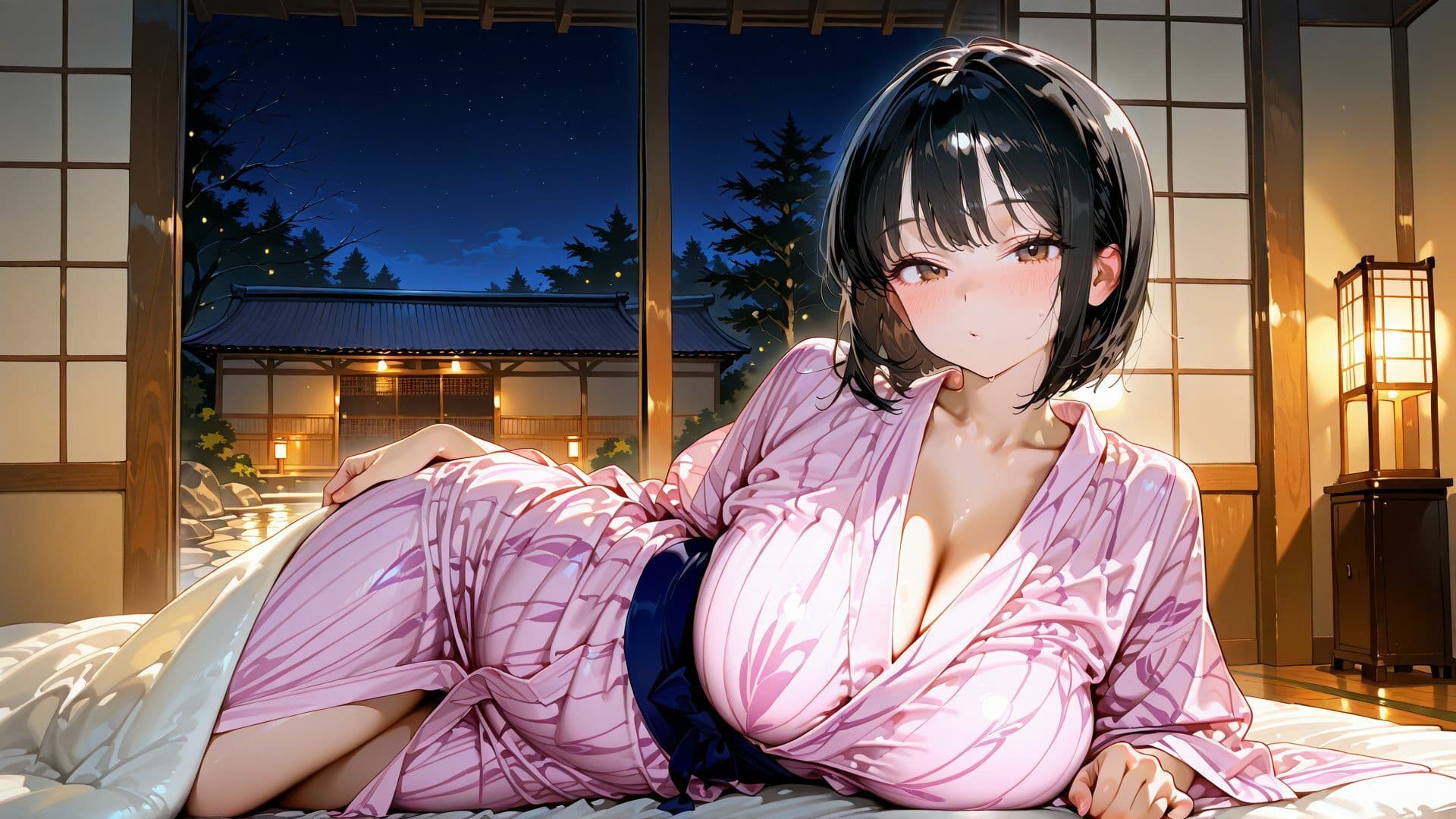 【4K】浴衣姿の爆乳JKと温泉旅館で汗だく中出しSEX サンプル4