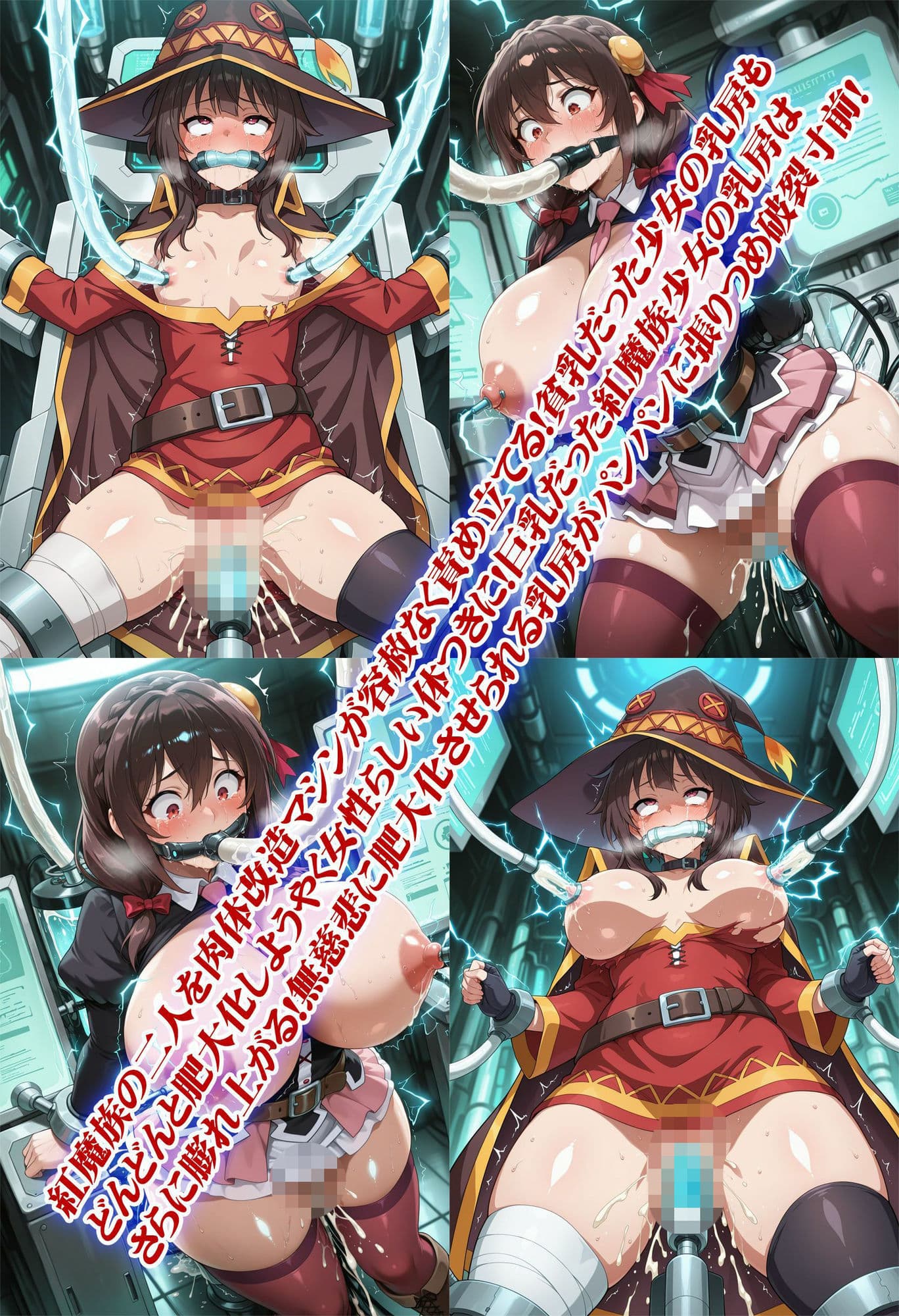 女体膨張脹れ乙女〜め○みん＆ゆ○ゆんふうせん編 サンプル1