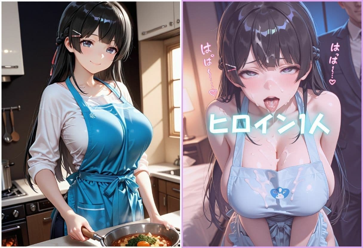 裸エプロン人妻は俺の性処理道具 〜旦那の知らないところで生ハメ中出し〜Vol.2 サンプル3