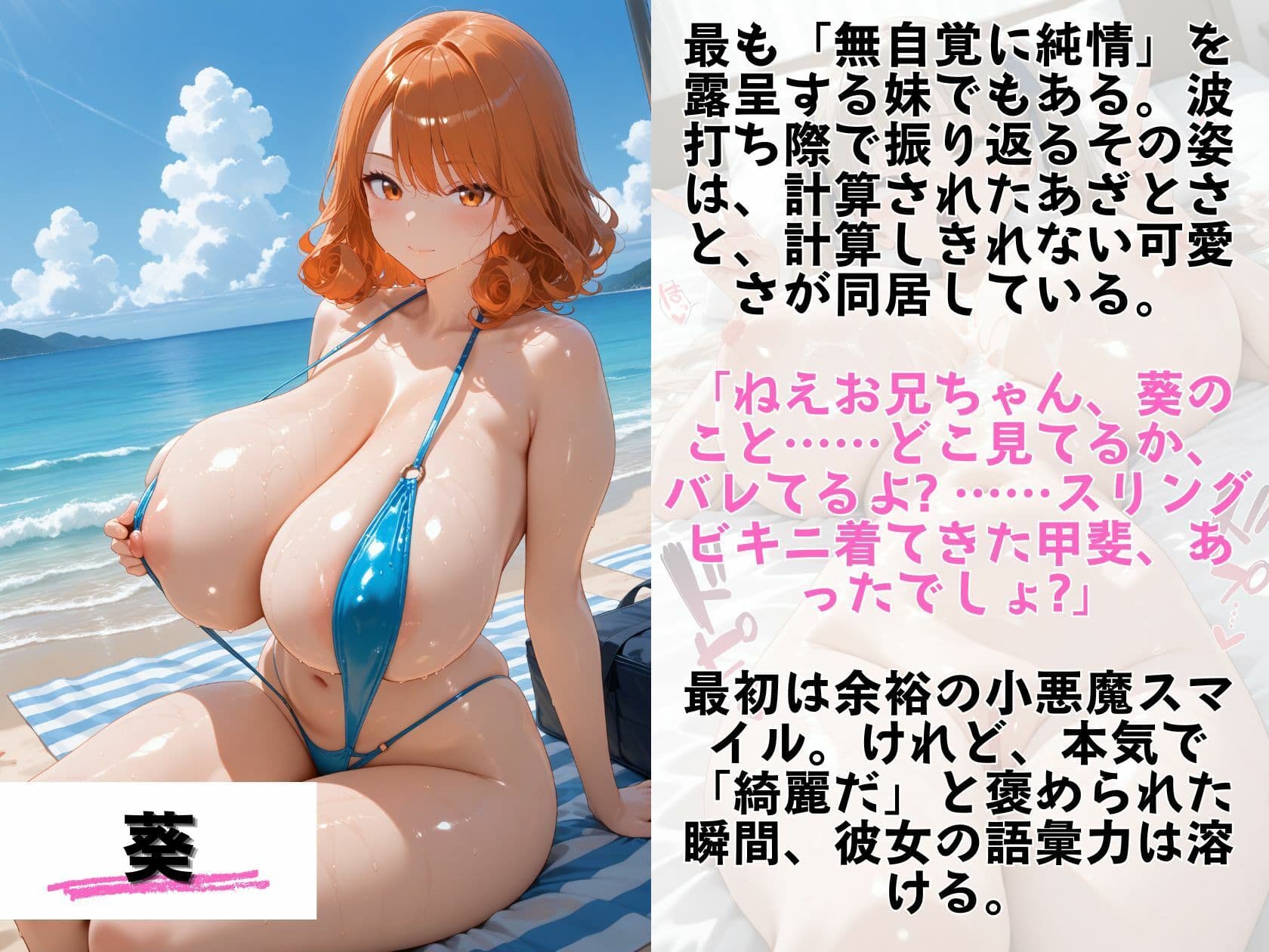 爆乳義妹4人（18）のスリングビキニがエロすぎる件 灼熱ビーチスペシャル サンプル9