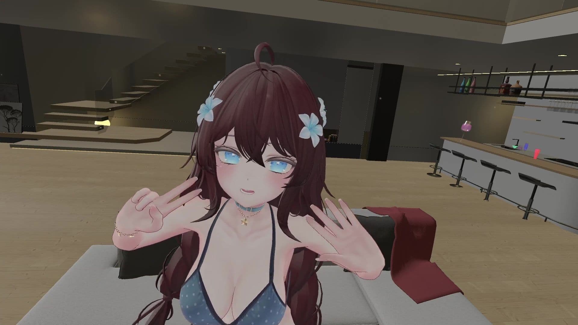 【ChilloutVR】連動フルトラ！100Pで10回スクワットしたよ！！井栗まろん サンプル3