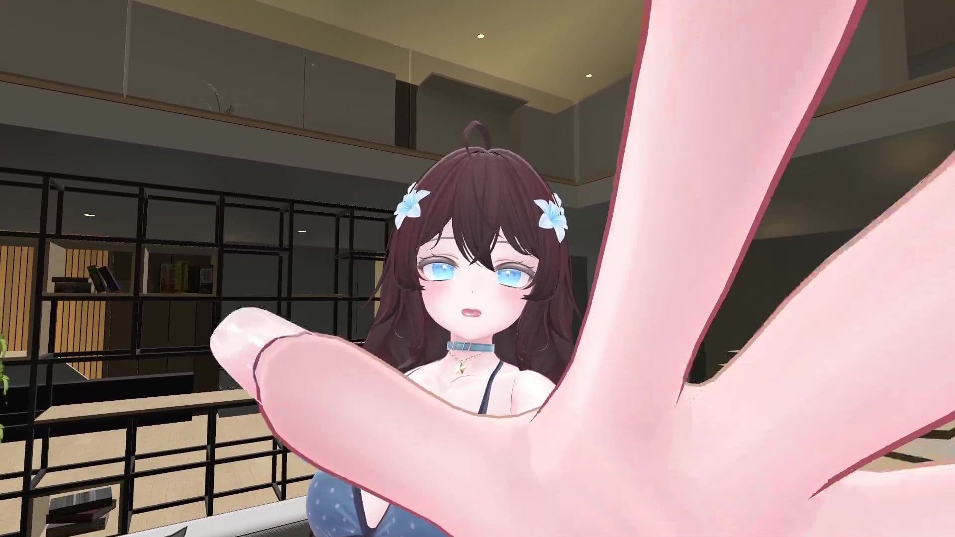 【ChilloutVR】連動フルトラ！100Pで10回スクワットしたよ！！井栗まろん サンプル4