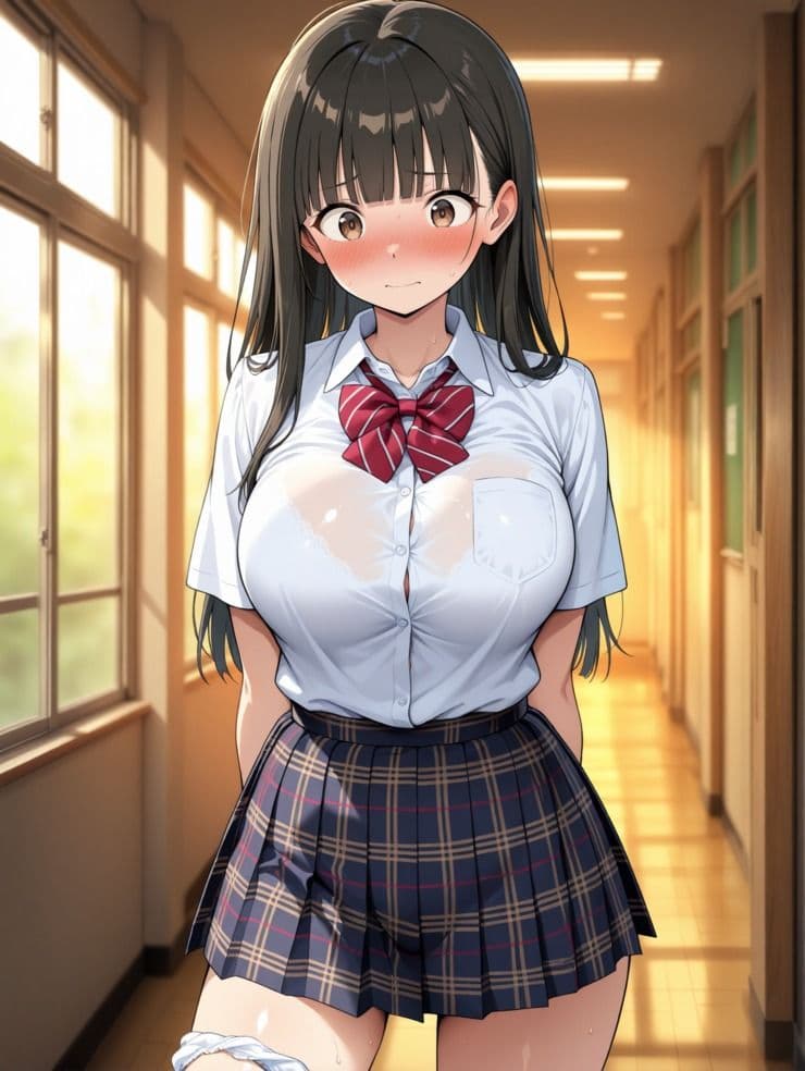 性処理爆乳女子校生に種付け サンプル1
