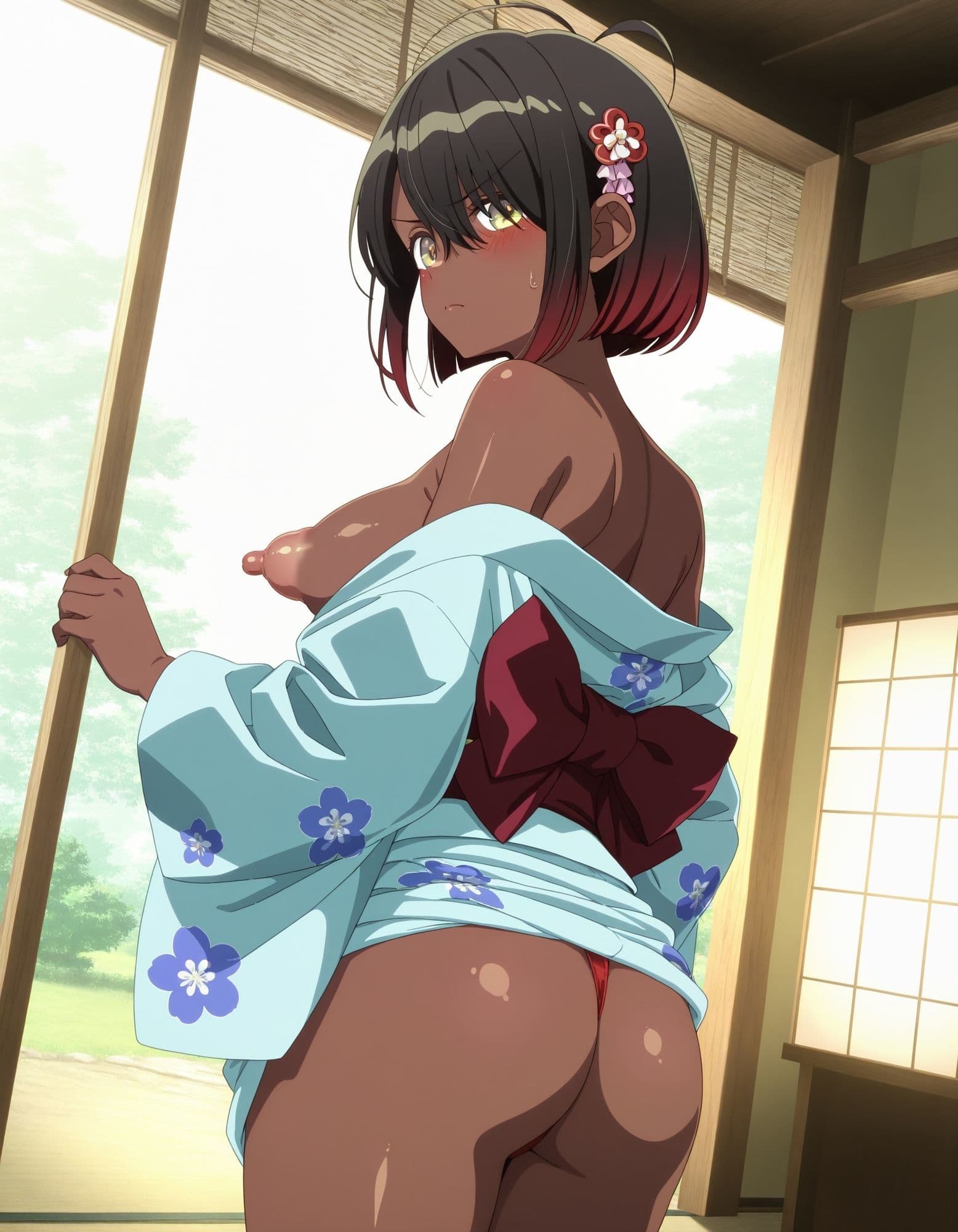 浴衣でパンチラ サンプル8