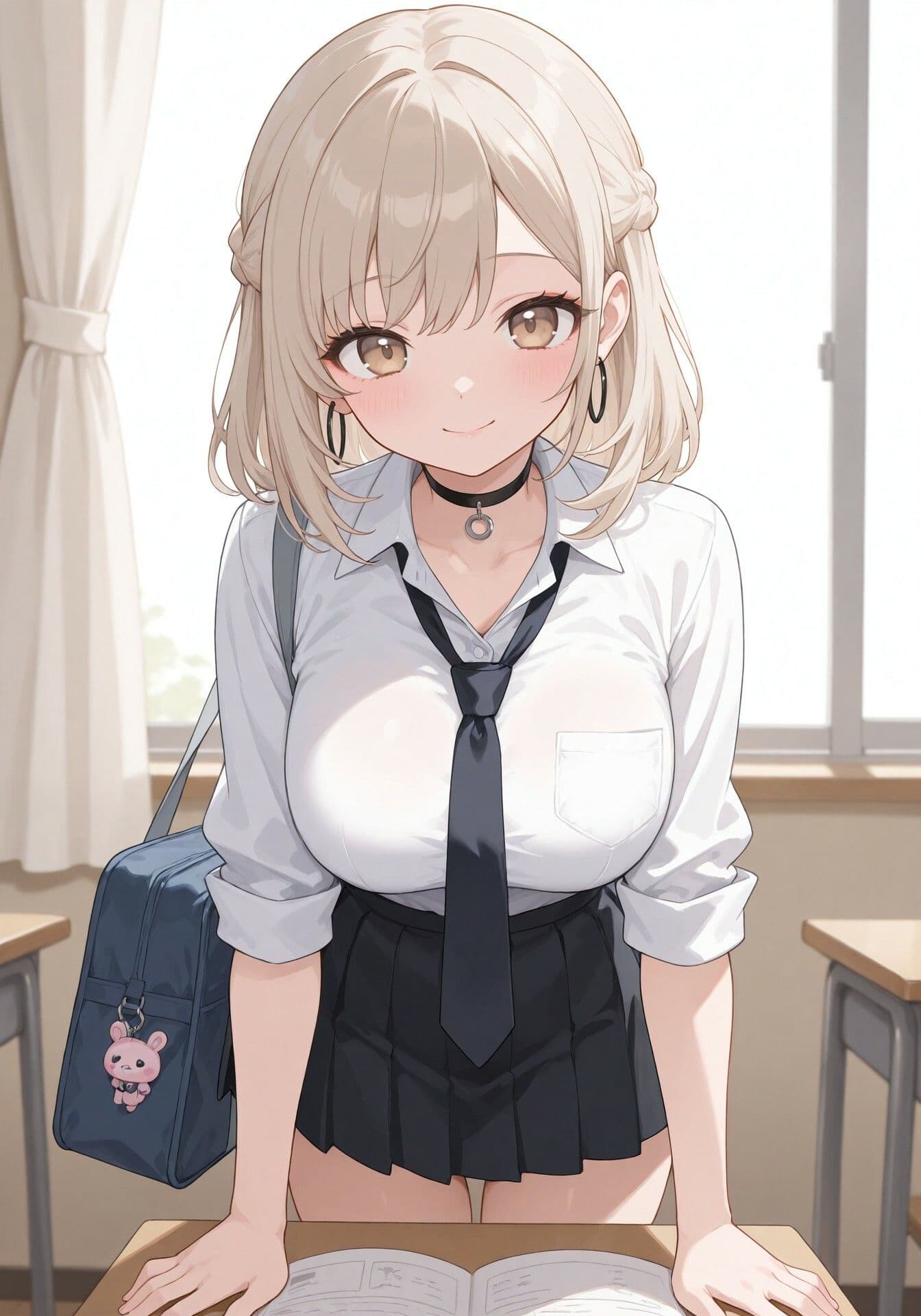 【AI生成】放課後、ティアと。〜制服っ子CG集 vol.1〜 サンプル1