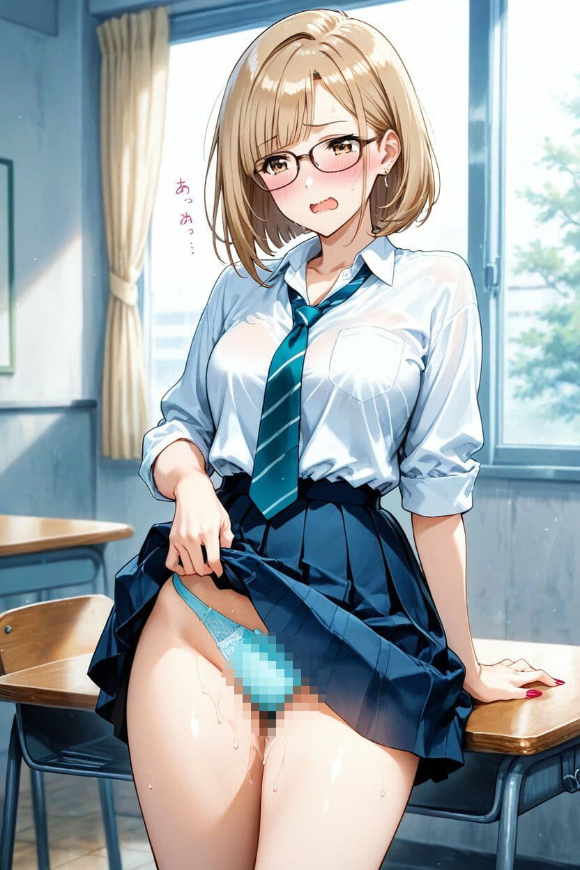 【200枚＋PDF】「……真面目なところ、見て欲しかったのかな……っ？」 ── 知的な眼鏡美女の段階的ストーリー露出・完全保存版200枚パック サンプル1