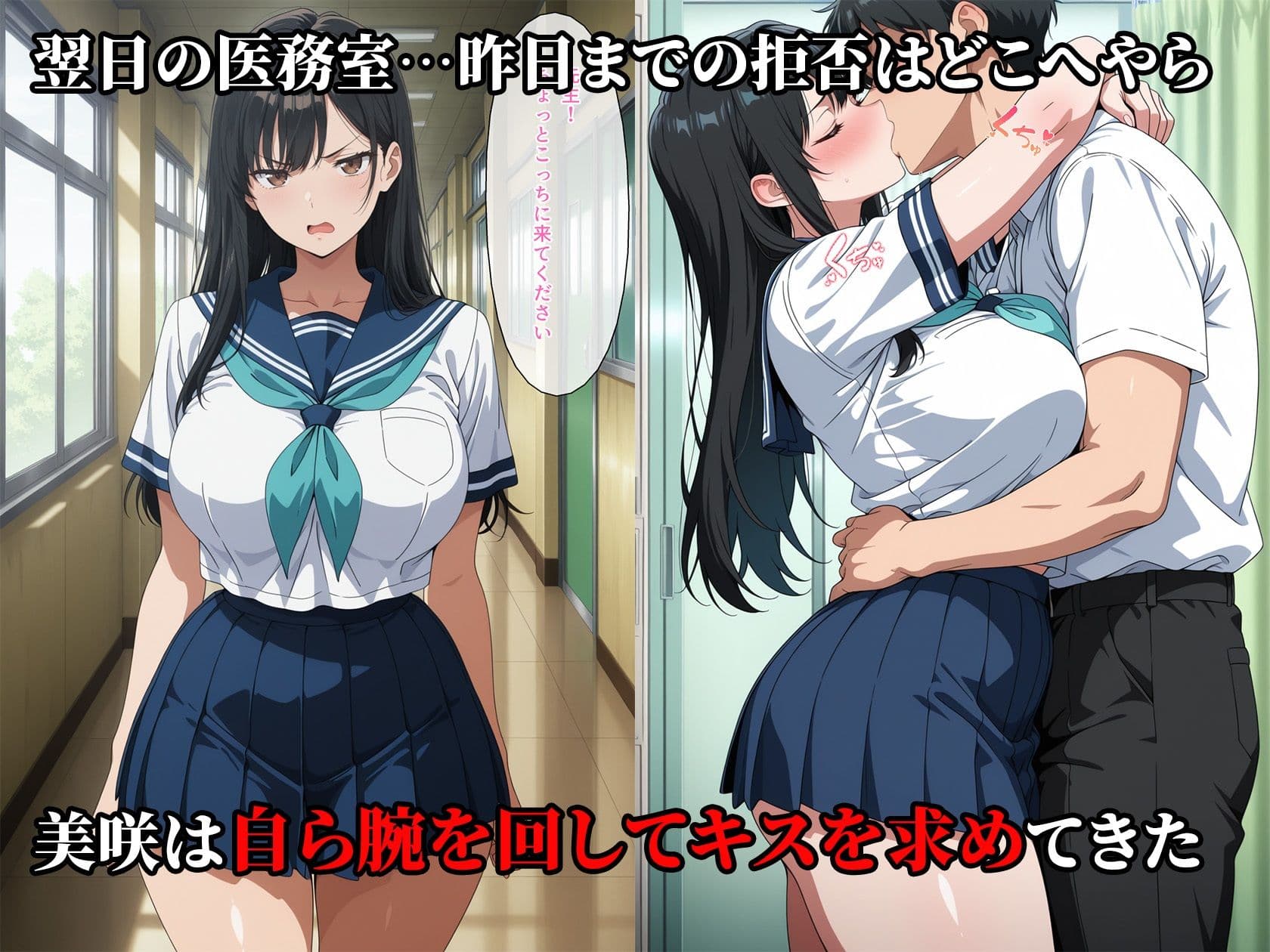 肉棒堕ち  〜成績優秀な巨乳J〇を遅刻を盾に完全に堕とす話〜 サンプル7