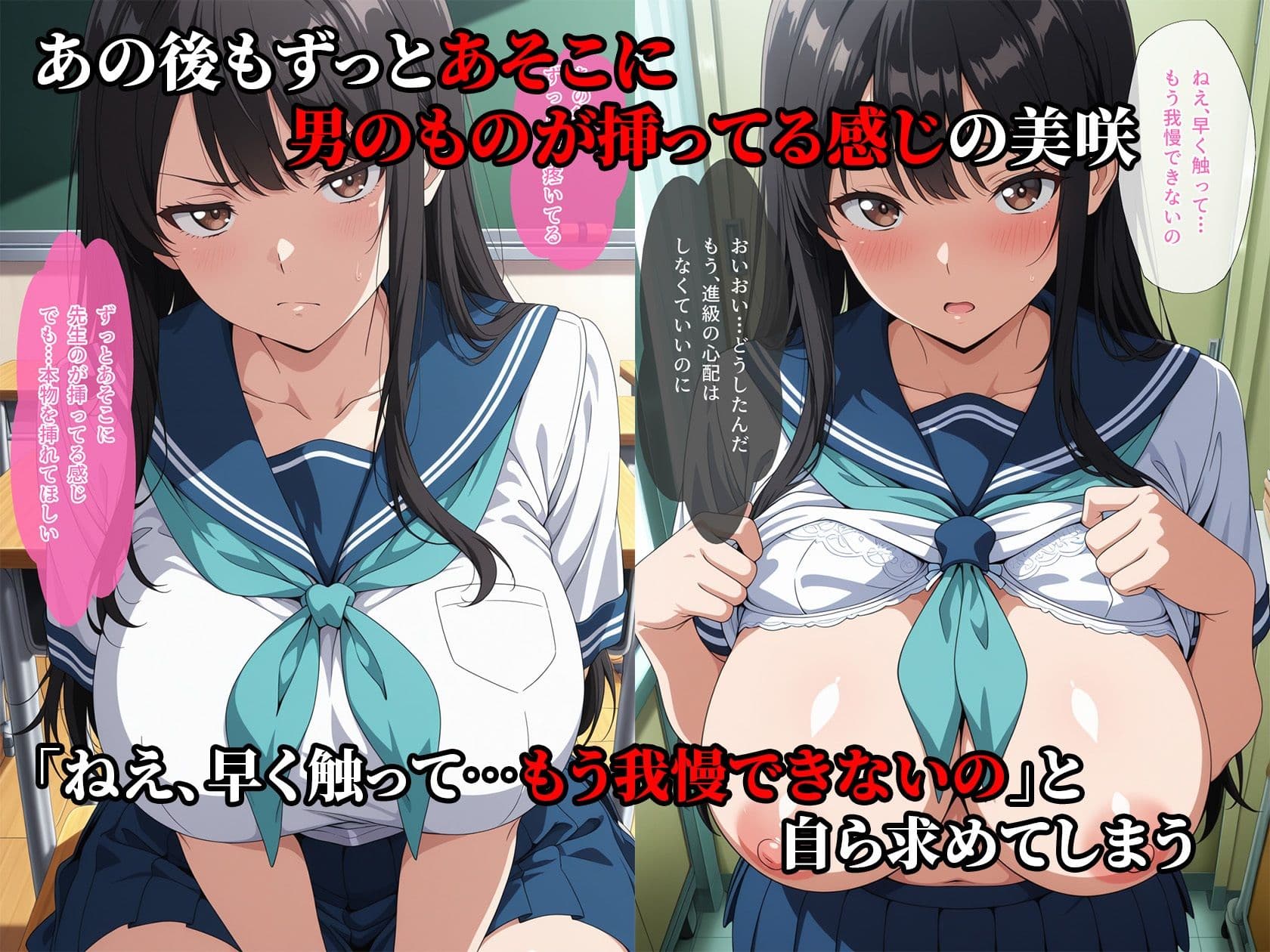 肉棒堕ち  〜成績優秀な巨乳J〇を遅刻を盾に完全に堕とす話〜 サンプル8