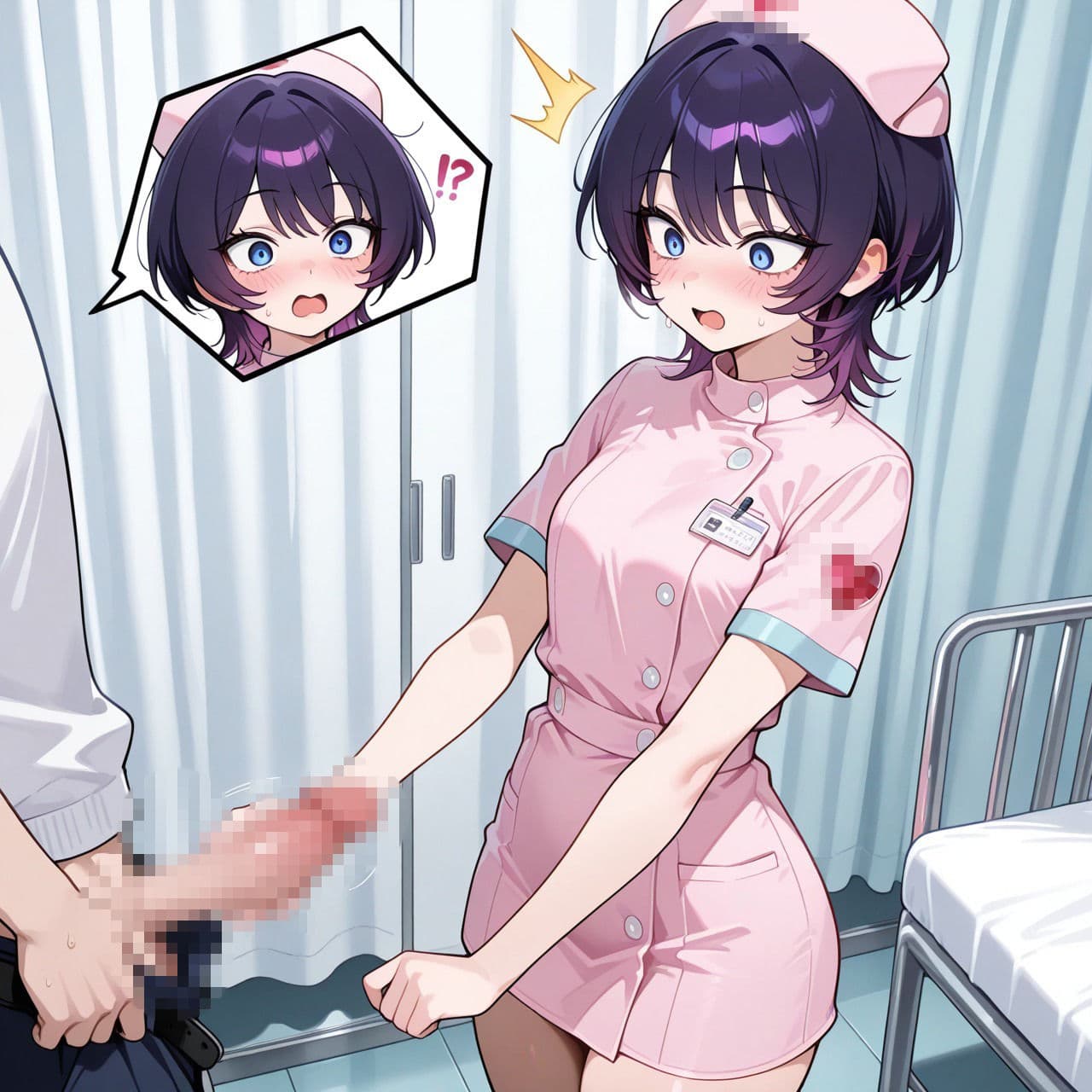 紫ショートちゃんの秘密のコスプレ撮影会 〜バニー・レースクイーン・巫女・ナース〜【R18 AI CG集】 サンプル9