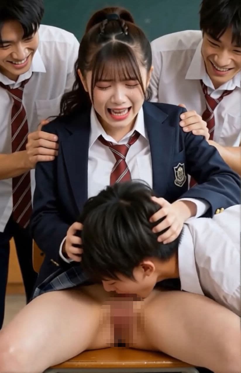 おしっこ潮吹き女子〇生  美〇女女子〇生がクンニされてアへ顔大量潮吹き  ビラビラを広げてドアップクパーで中まで見せつけ  服をひん剥きオッパイ丸見え サンプル4