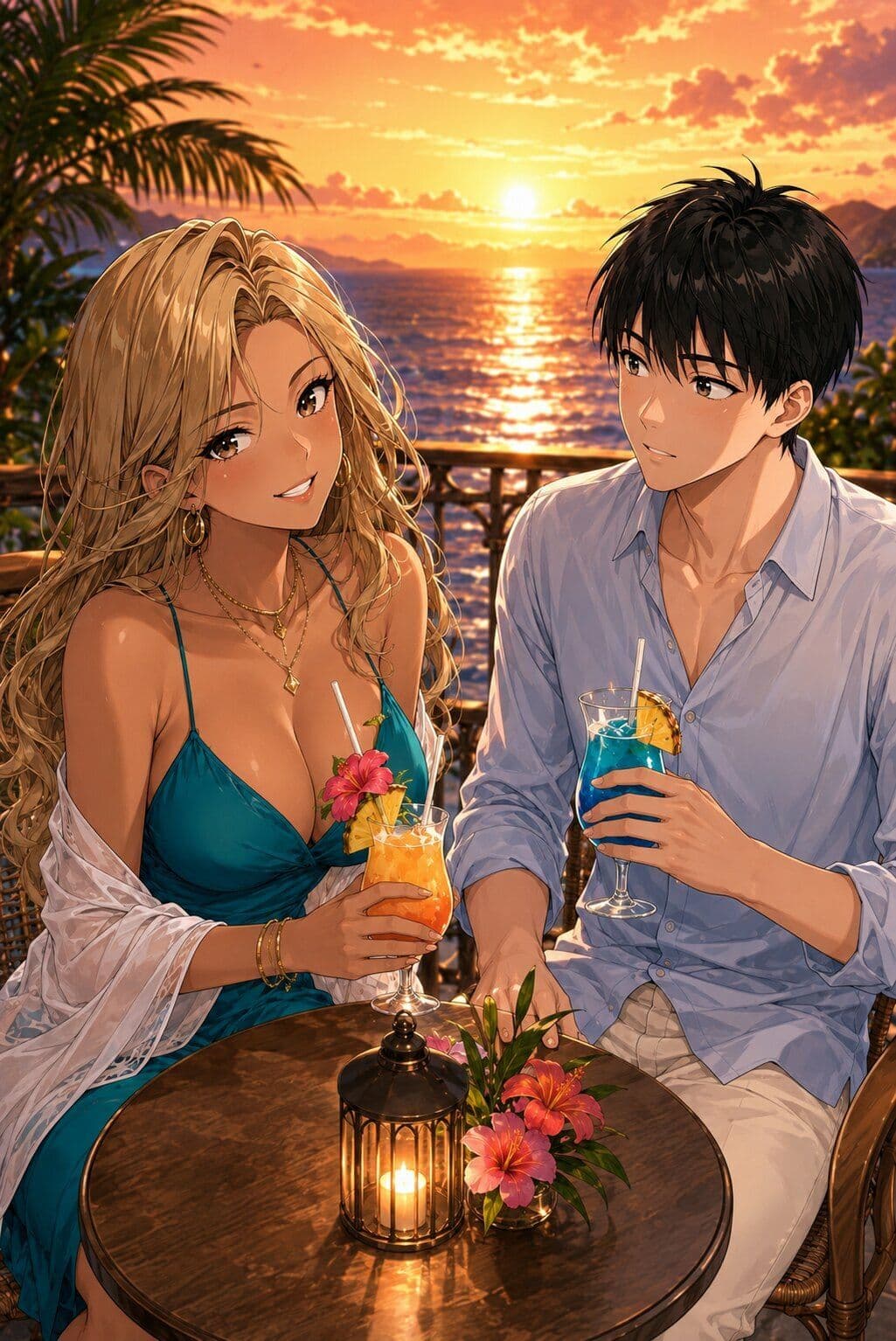 30歳の彼女と二人きり。夏のリゾート旅行 サンプル1
