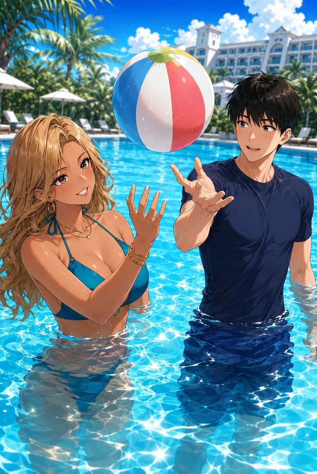 30歳の彼女と二人きり。夏のリゾート旅行 サンプル4