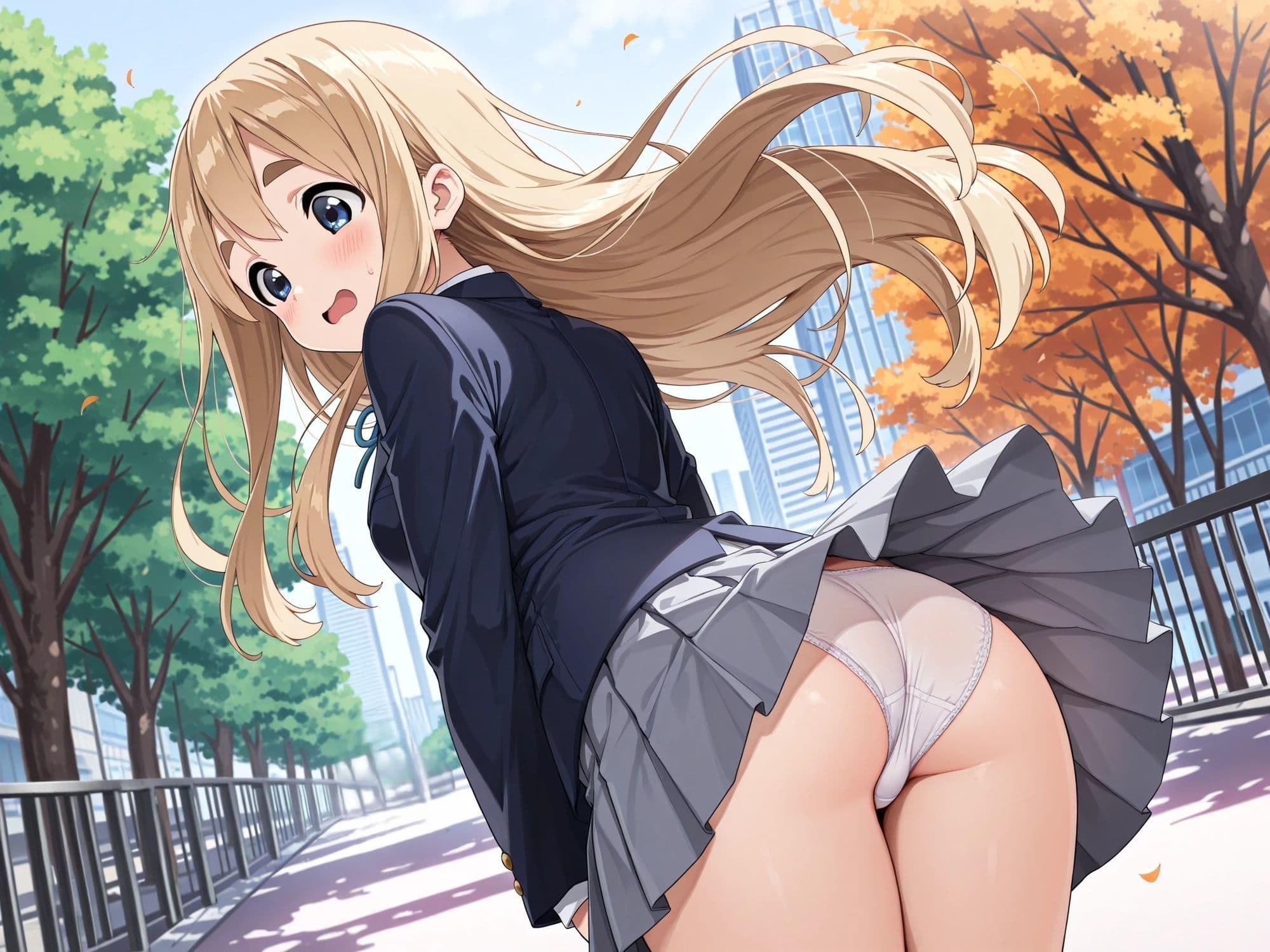 AIイラストCG集137 ミニスカ宅配ガール 紬ちゃん サンプル1