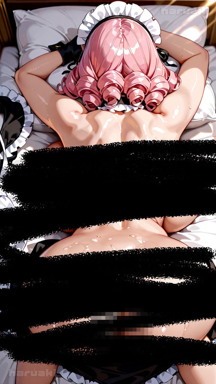 【AIアニメ巨乳美女写真集】Vol.18巨乳メイドの七海ママ、娘に隠れてお裾分けご奉仕 サンプル4