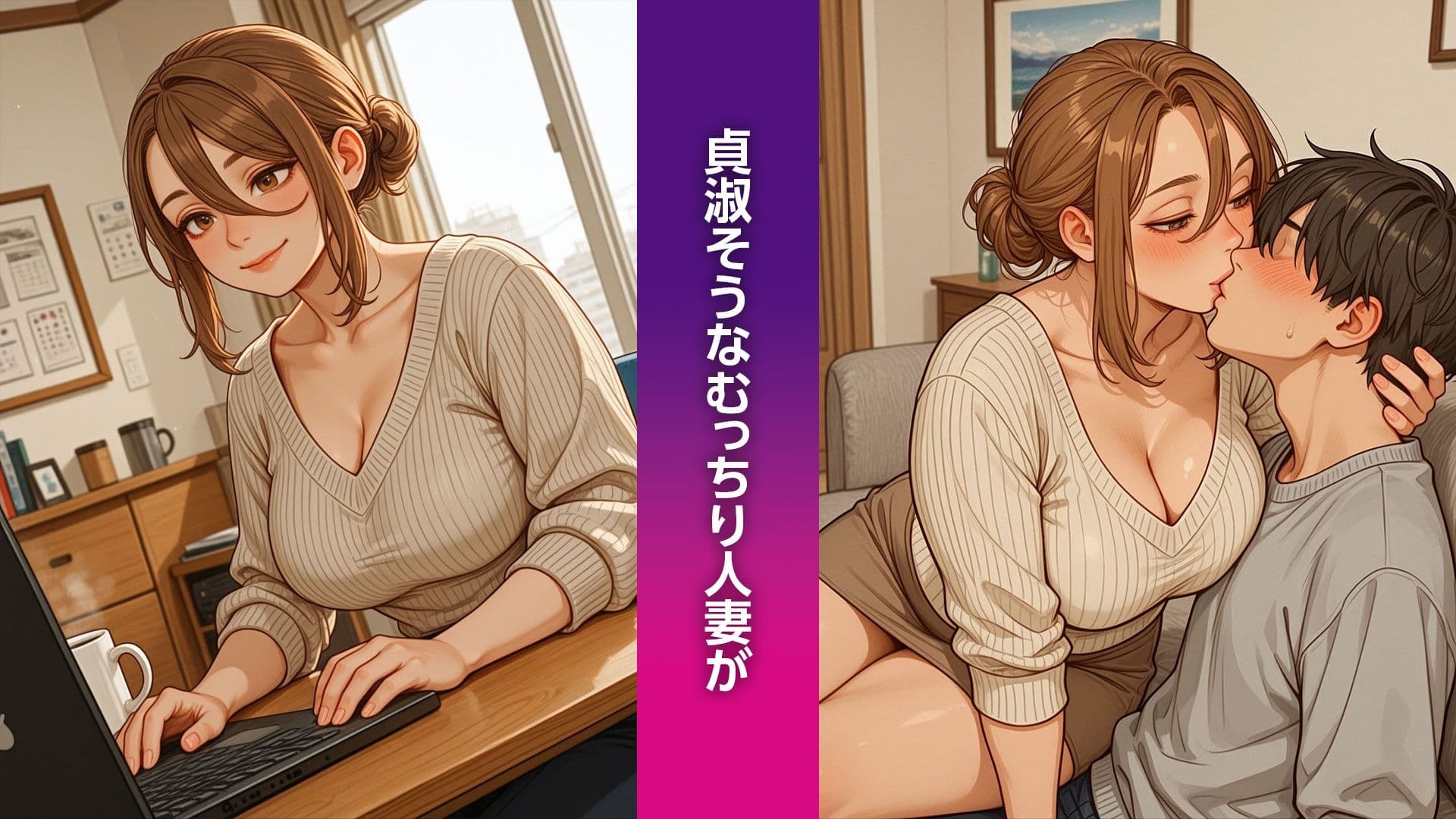 むっちり人妻MILFの紳士向けイラスト集（135枚） サンプル1