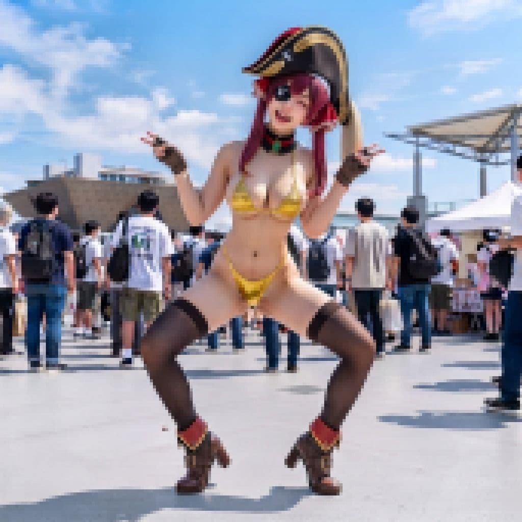 【脱衣コス】宝鐘マ〇ン/ホ〇ライブ 写真集 グラビア サンプル7