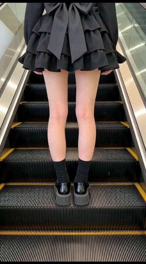 ［AI動画・スマホ特化］ エスカレータで見かけた可愛い子…やることやってるんだ… サンプル3