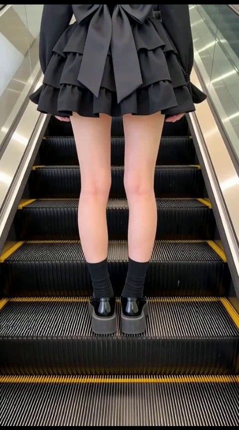 ［AI動画・スマホ特化］ エスカレータで見かけた可愛い子…やることやってるんだ… サンプル7