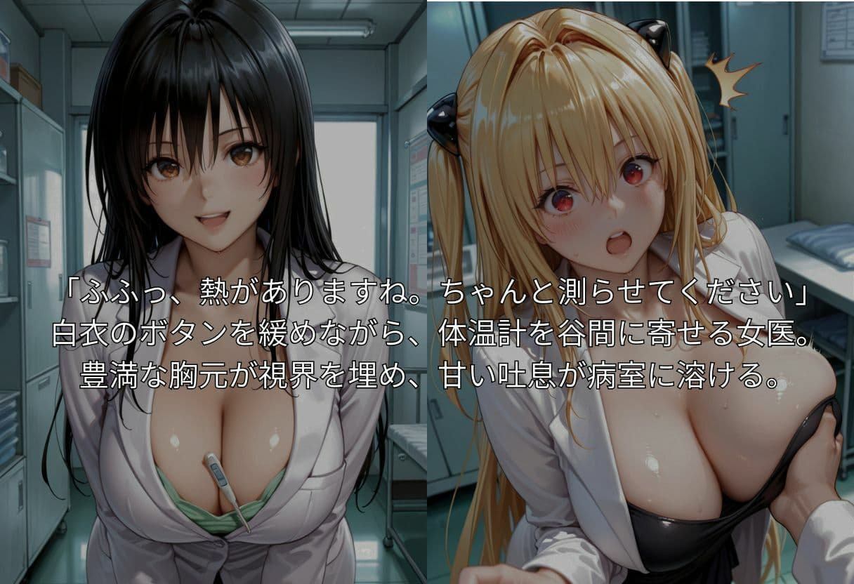 4人の爆乳エロドクターと汗だくセックスしました。 サンプル1