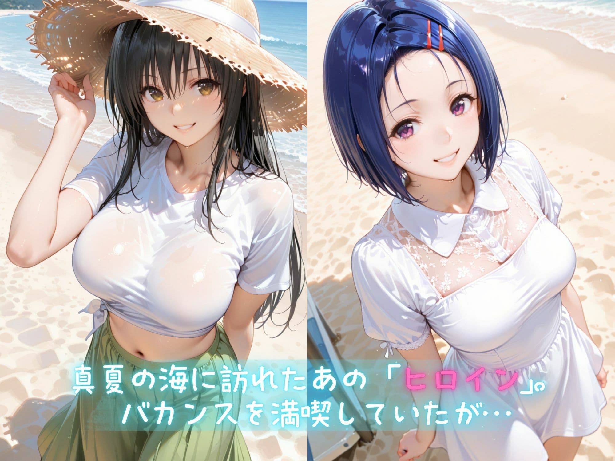 メス堕ちヒロイン  〜 ゆ●＆は●な 夏の海編 〜 サンプル1