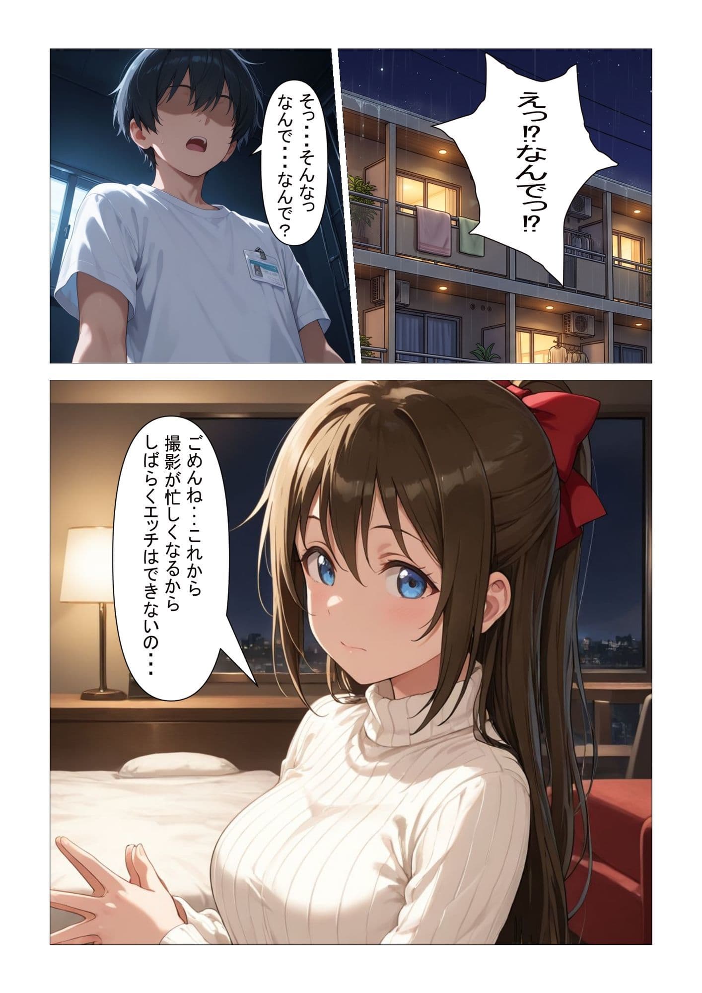 【逆NTR】彼女とはデキない僕を、隣の巨乳お姉さん、彼方さんが‘誘い受け’で全部シてくれる話 サンプル1