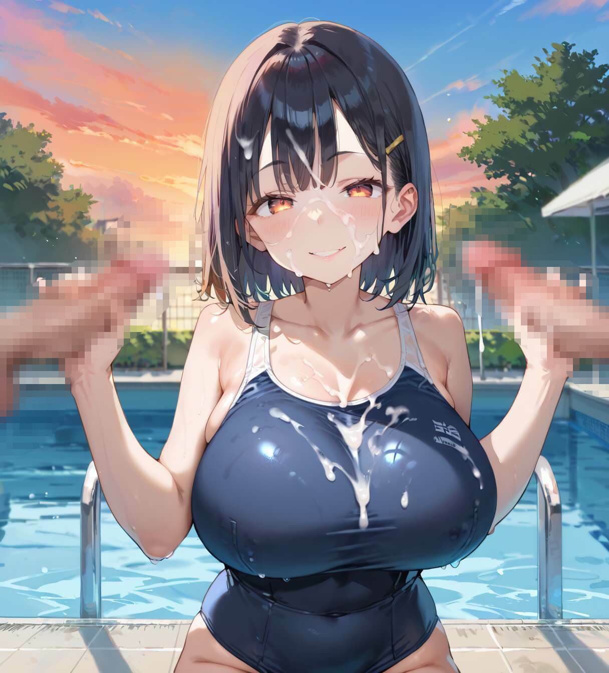 水着美女たちに、夕焼けバックに熱血指導！★360P サンプル4