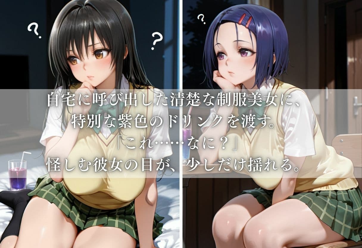 自宅で清楚美女学生に特別なドリンクを飲ませたら超乳化した話〜Vol.1〜 サンプル1