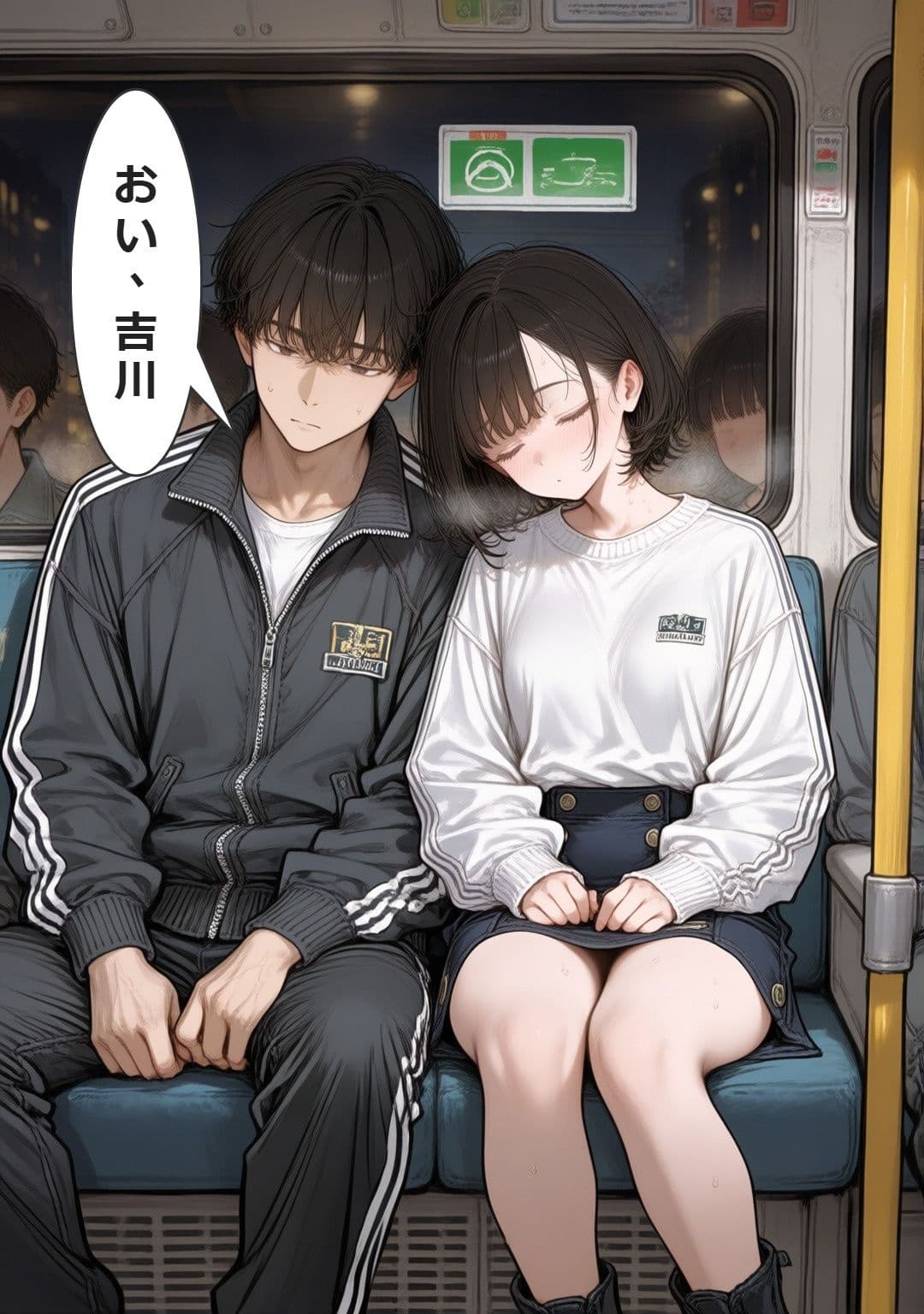 押しに弱い吉川さん、初めての夜行バスで〇漢に遭遇 サンプル4