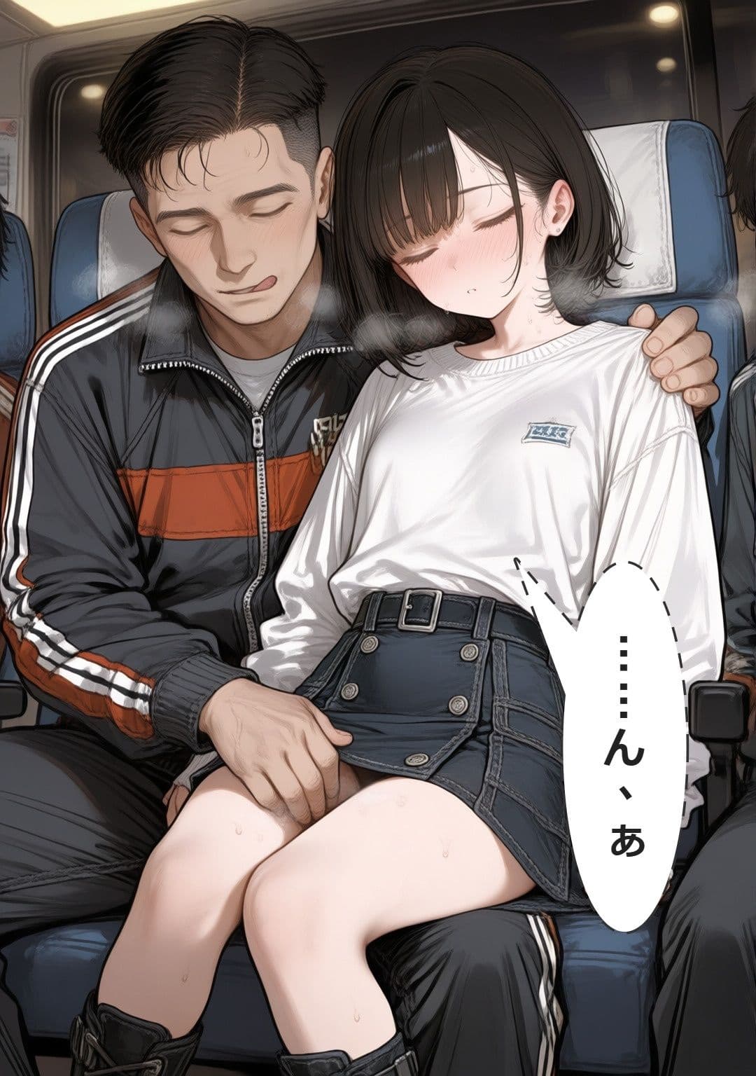 押しに弱い吉川さん、初めての夜行バスで〇漢に遭遇 サンプル9
