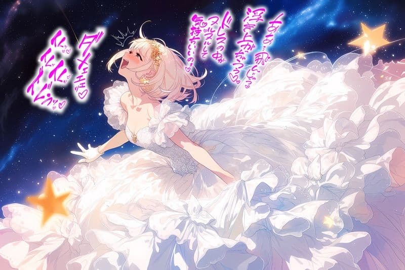 【ドレス美少女58】コズミック・エクスタシー 〜ウエディングドレスの快楽は宇宙へ〜 サンプル1