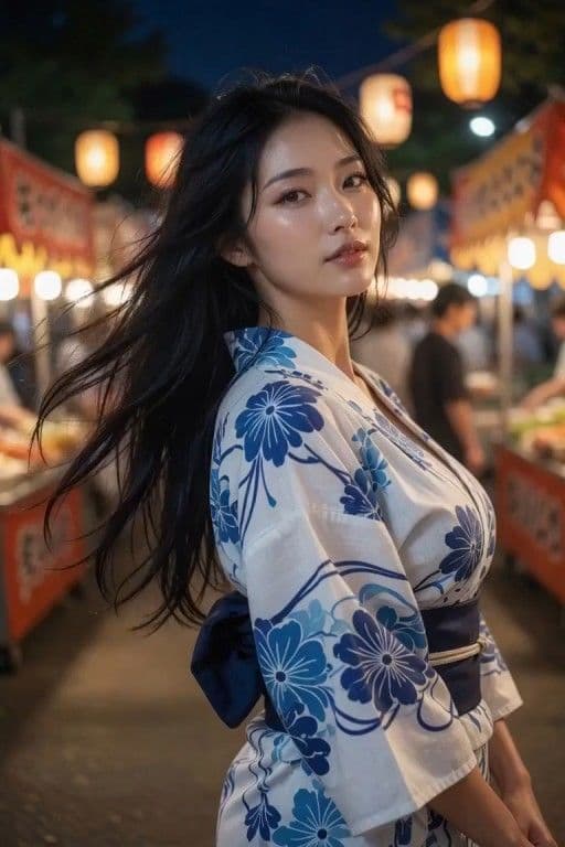 浴衣のAI彼女と縁日デートもちろん最後は野外でエッチをしこたま楽しんだ夏 サンプル5