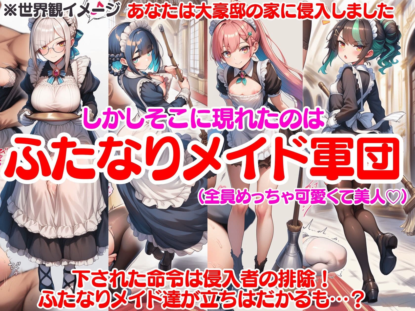 ふたなり即堕ちメイド軍団〜アヘ顔即射精でメイドみるく大量生産〜 サンプル1