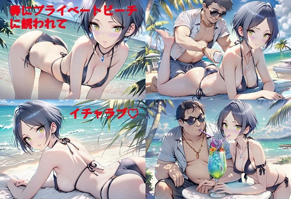 速〇奏とプライベートビーチでえっち サンプル1