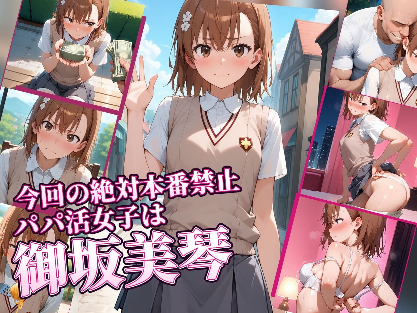 絶対本番禁止パパ活女子と無理やりっくす〜レールガン 御坂○琴編〜 サンプル1