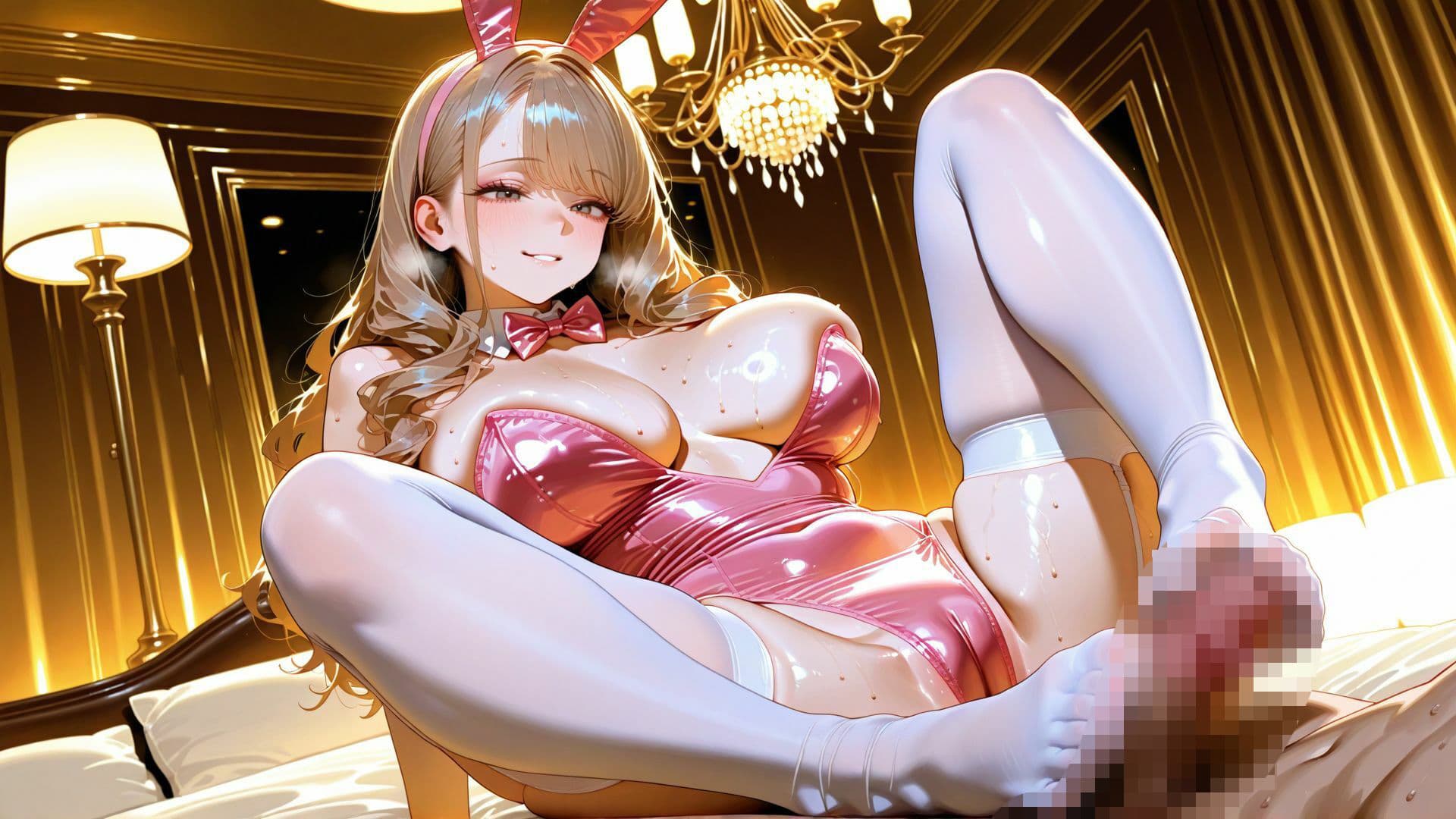 【4K】爆乳JKにバニーガールのコスプレさせて濃厚中出しセックス サンプル2