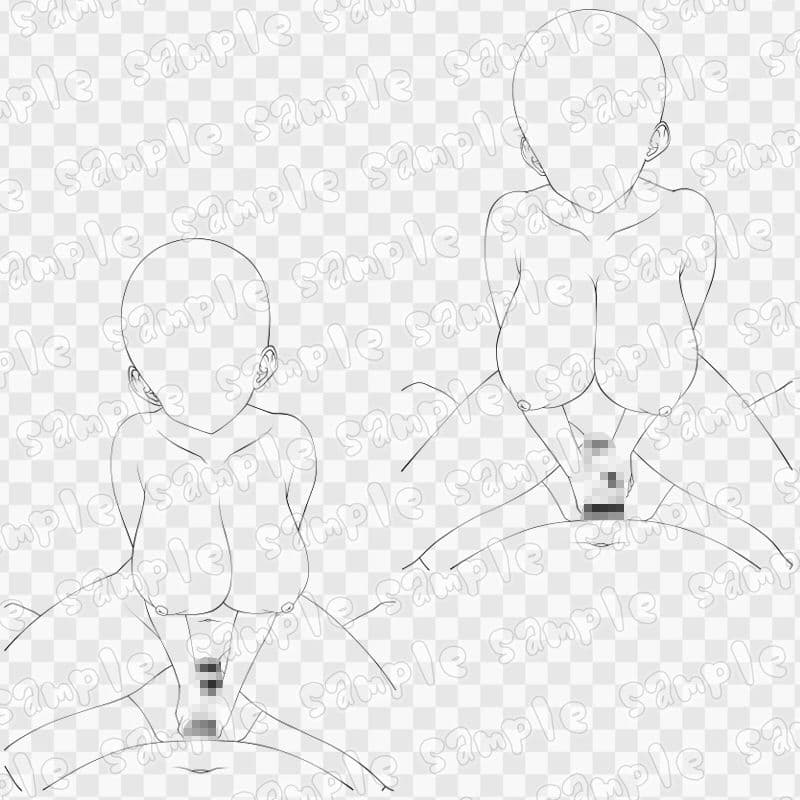 線画素材集［手］130 サンプル3
