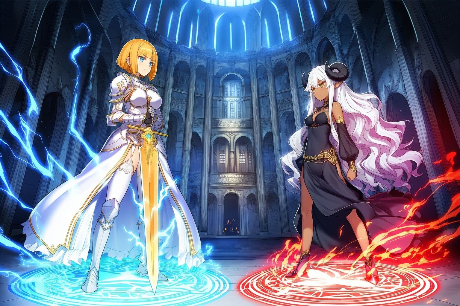 ふたなり勇者ちゃんと魔王ちゃんのイラスト集 サンプル2