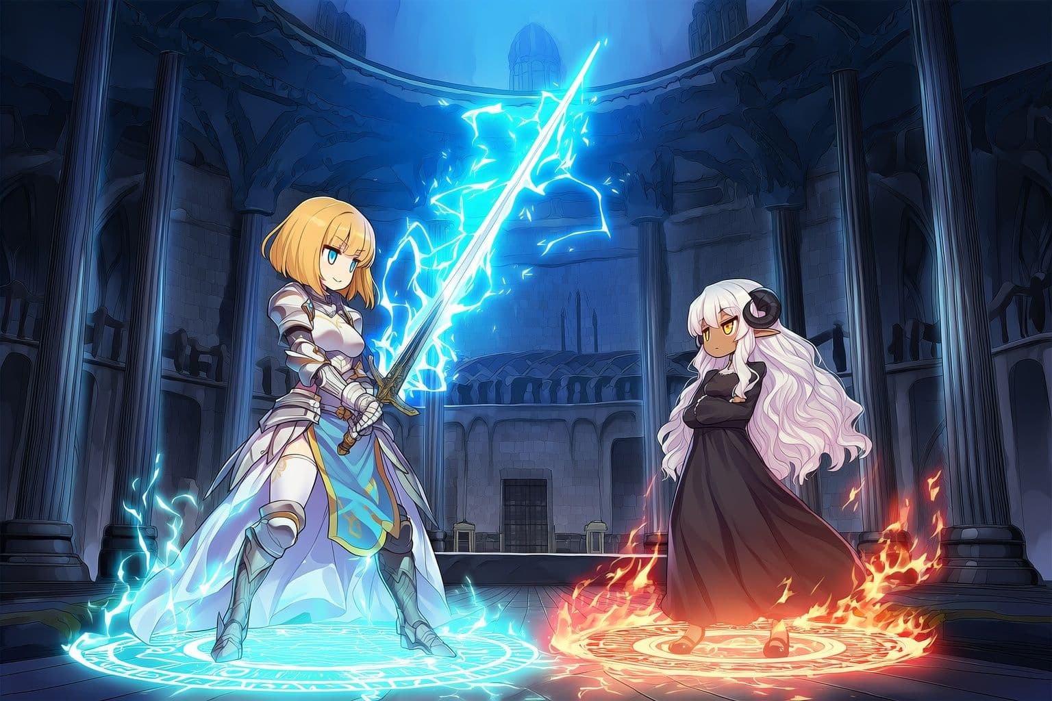 ふたなり勇者ちゃんと魔王ちゃんのイラスト集 サンプル3