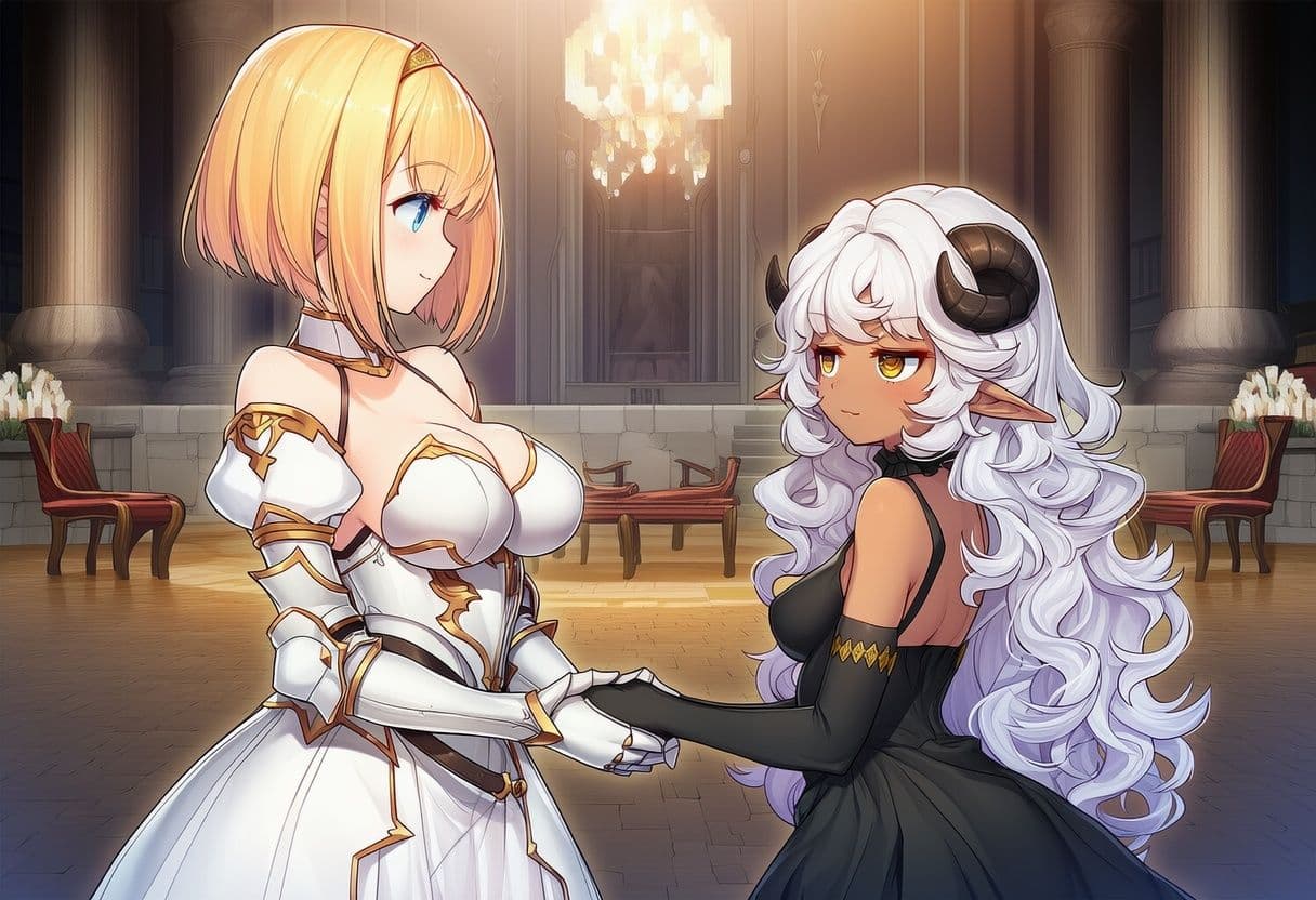 ふたなり勇者ちゃんと魔王ちゃんのイラスト集 サンプル5