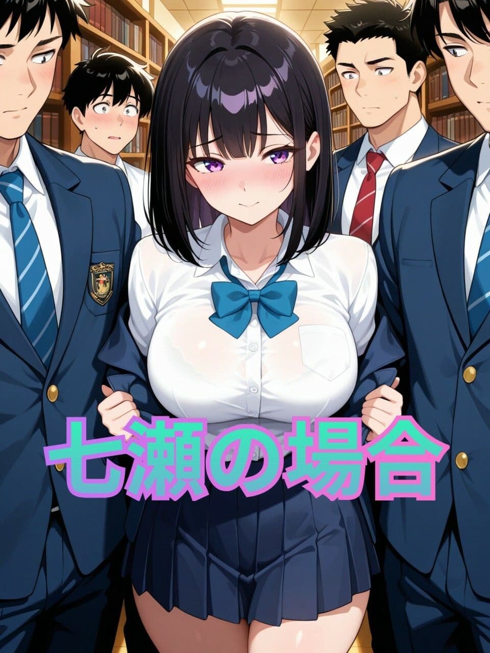 絶対に声を出せない場所で、絶頂を繰り返す女達  図書館編！ サンプル1