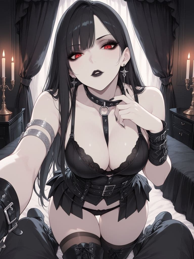 【完全女性上位】漆黒のゴシックドミナ 〜赤眼の女王様に跪く夜〜 サンプル2