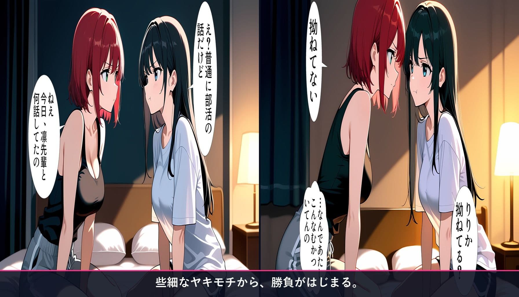 【百合バトル/キャットファイトCG集】幼馴染バトル〜どっちが先に本音を漏らすか〜 全256P サンプル4