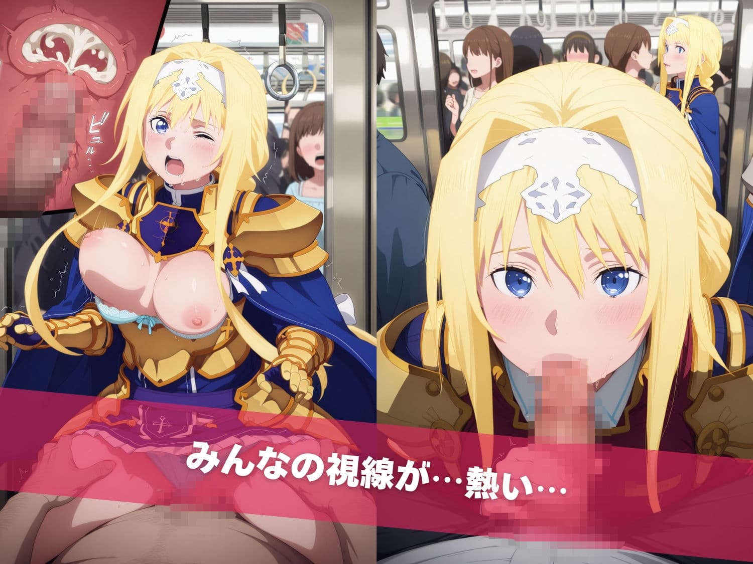 満員痴●電車肉便器化計画 ソ●ドアート・オンライン編 サンプル4
