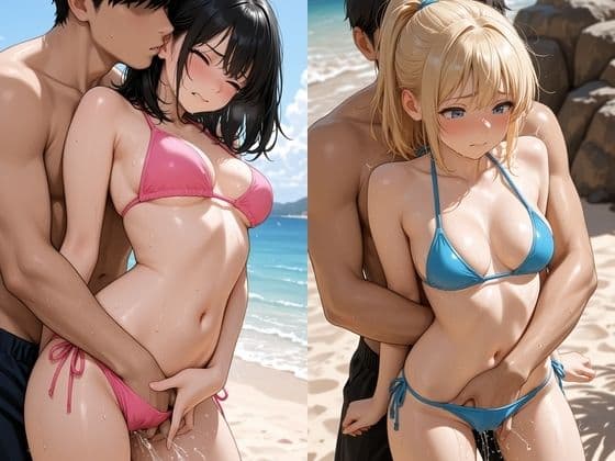 【浜辺性交】真夏のビーチで開放セックス〜無人の海で絶頂！ハメまくり！〜 サンプル2