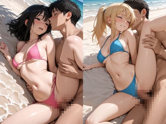 【浜辺性交】真夏のビーチで開放セックス〜無人の海で絶頂！ハメまくり！〜 サンプル4
