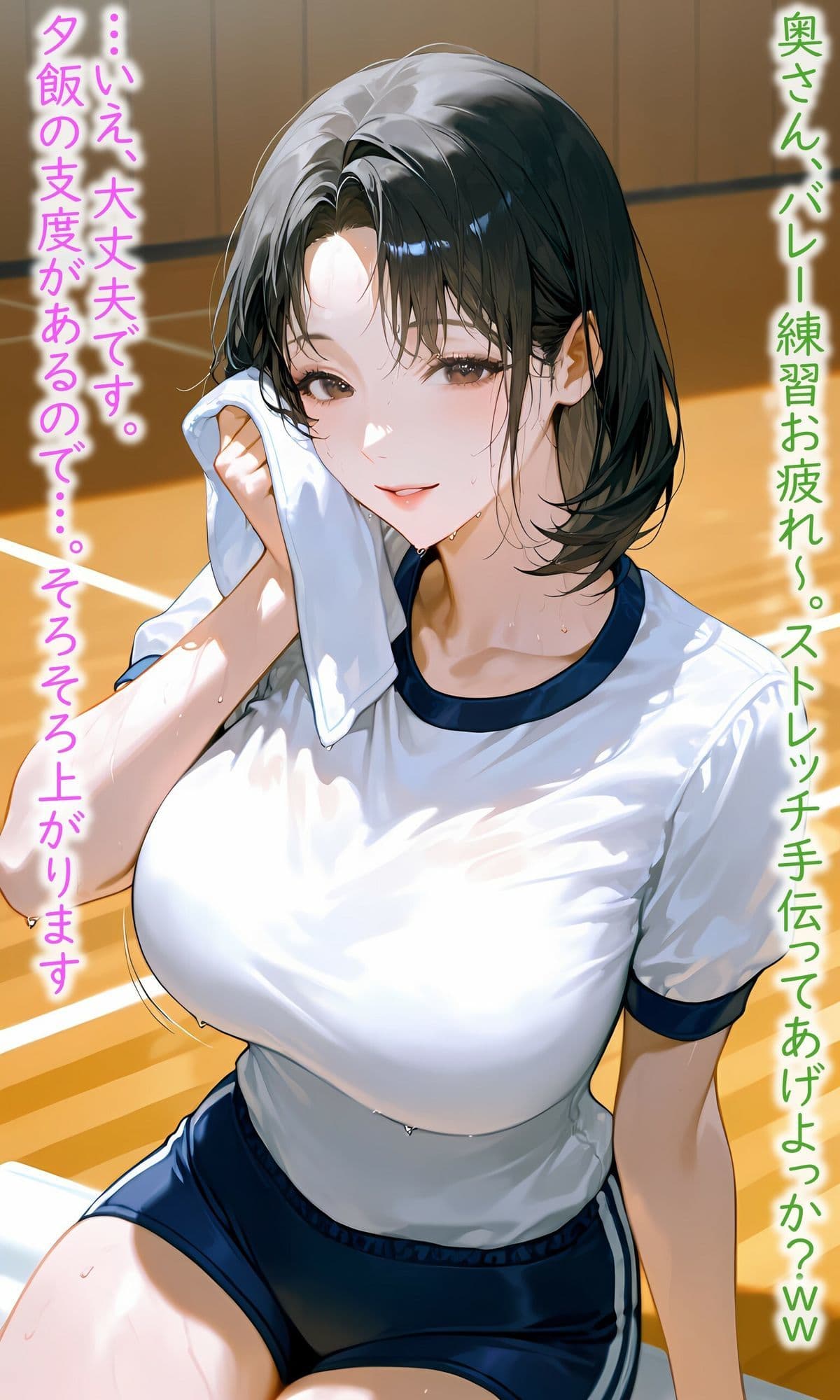 巨乳人妻が1コマで堕ちる！！夫よりイイ絶倫ちんぽで即堕ち中出し2コマ サンプル1